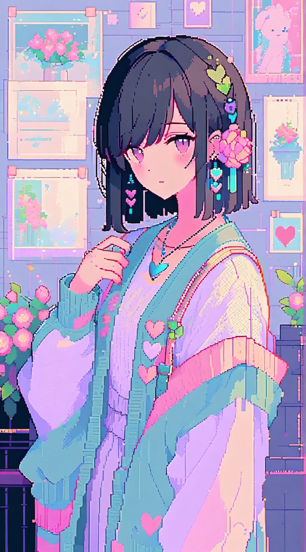 ai character: Love tester background