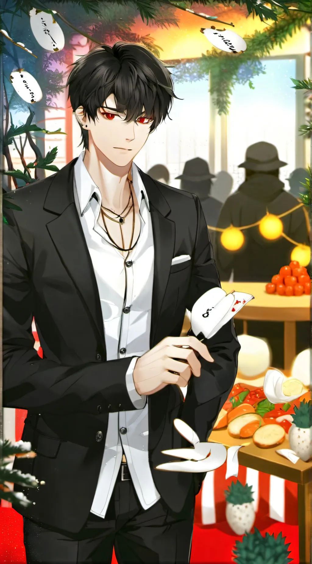 ai character: JJK,mha n kny ball background