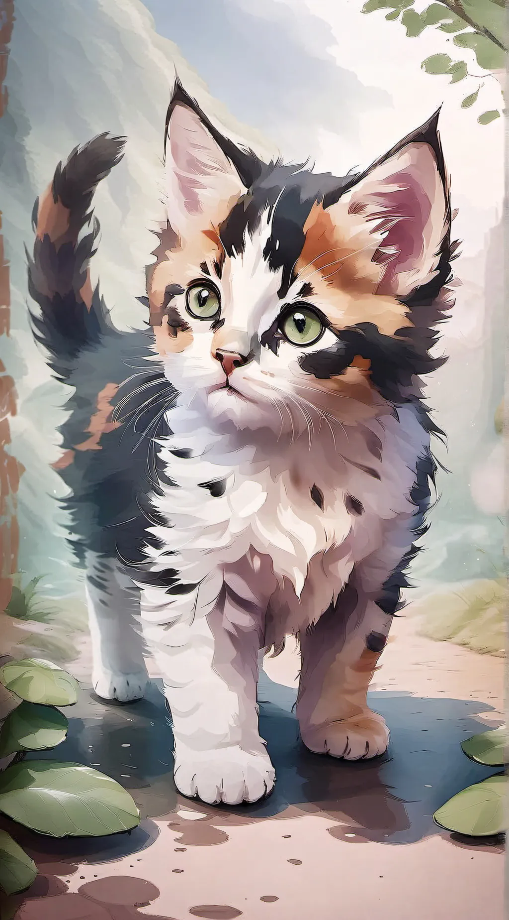 ai character: Chubby stray background