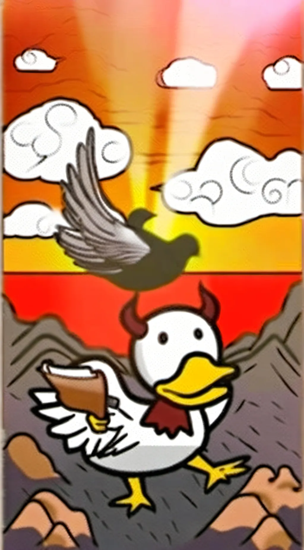 ai character: Devil Duck background