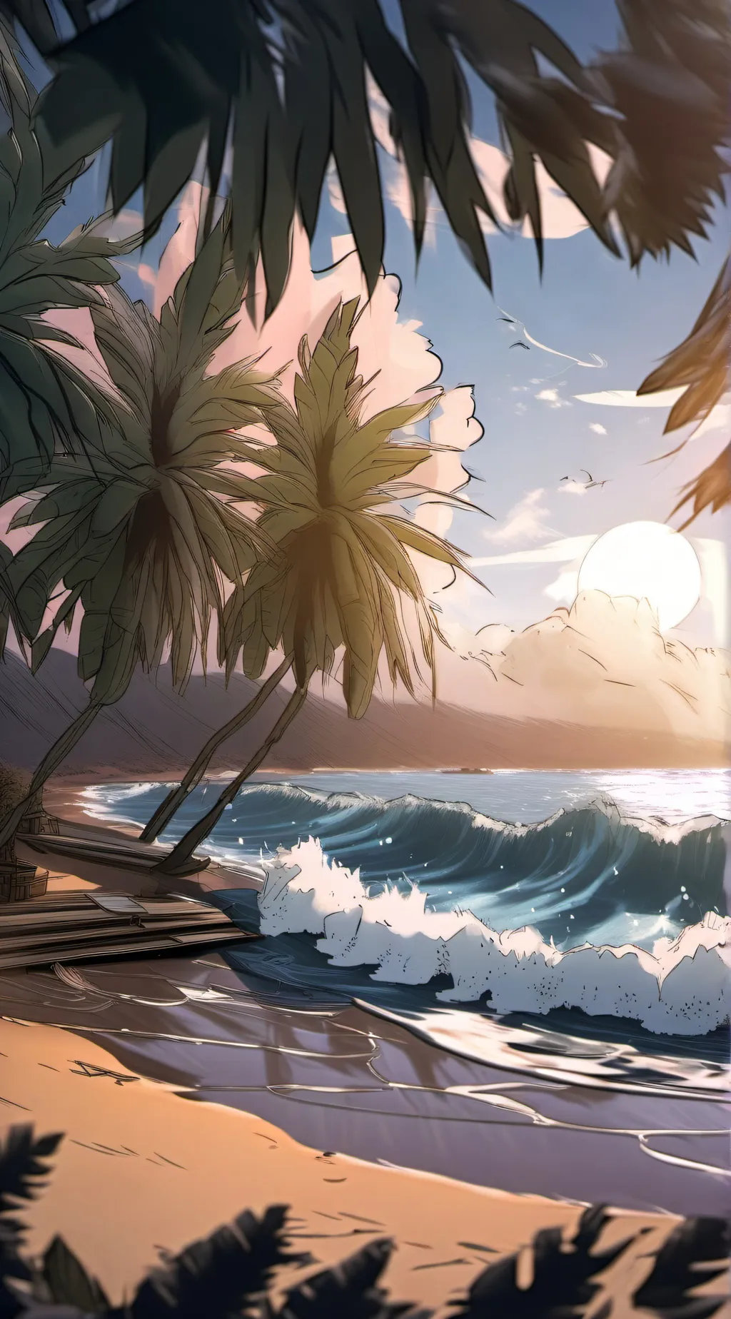 ai character: Mha Beach  background