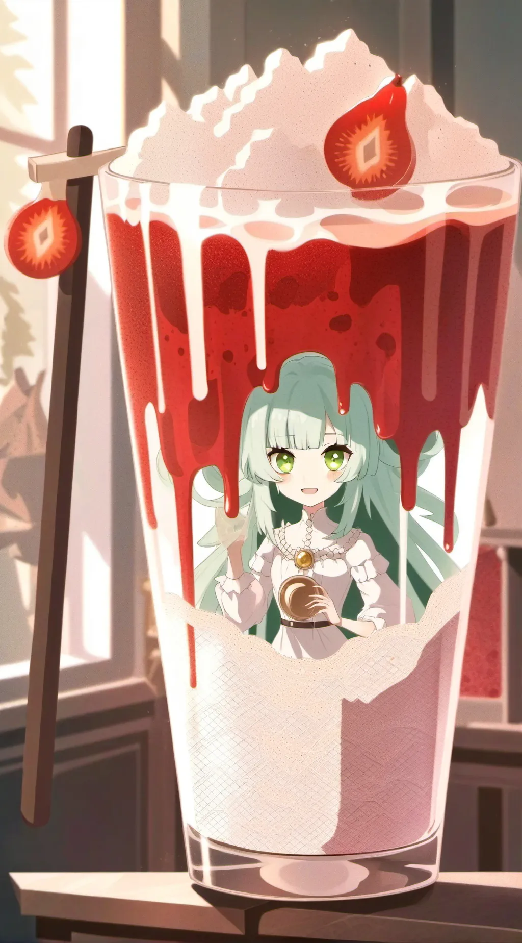 ai character: you as a slime gir background