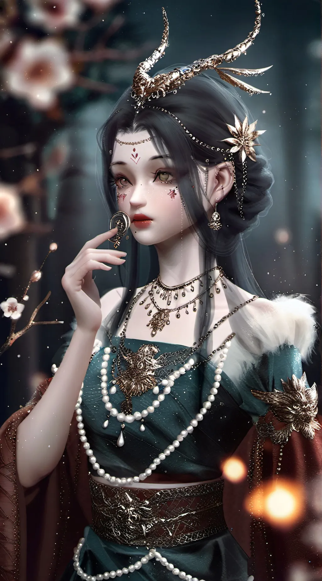 ai character: Violet background