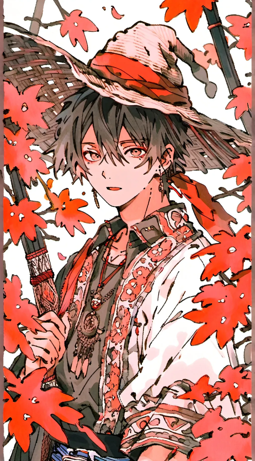 ai character: MHA Christmas background