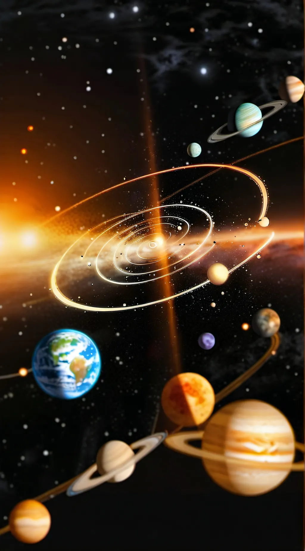 ai character: solar system background