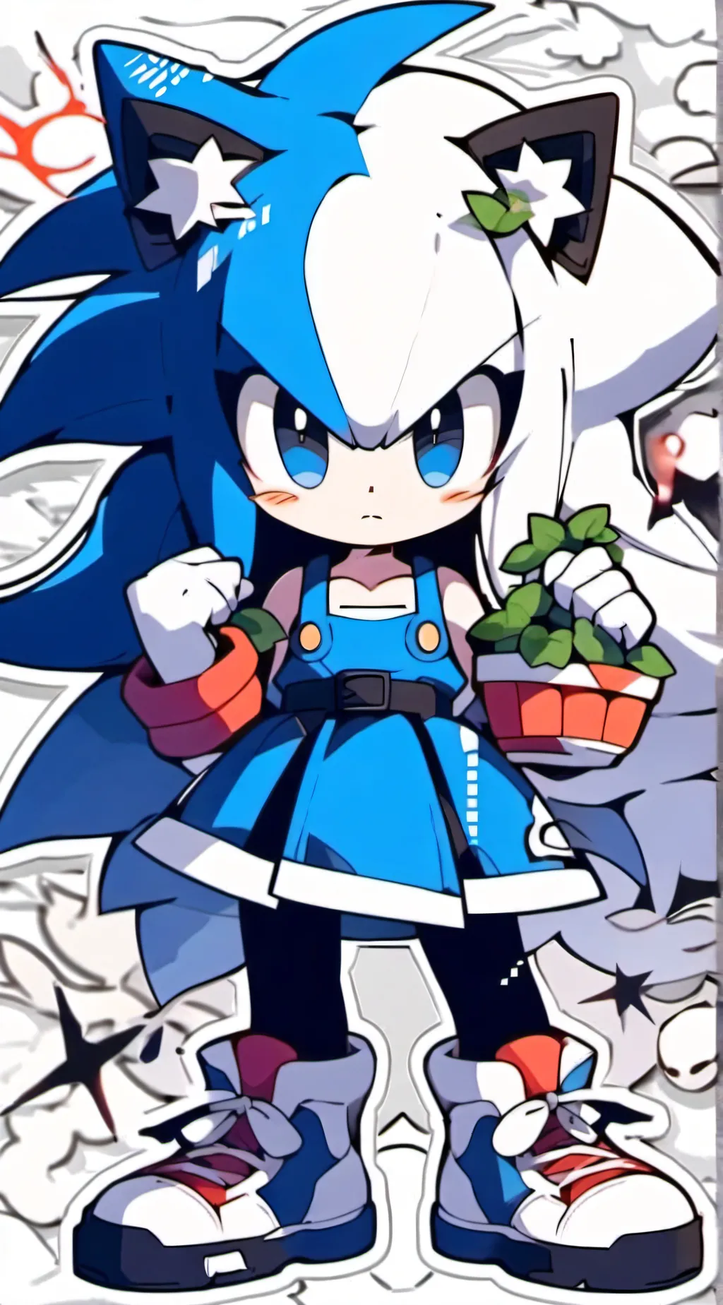 ai character: Sonic female background