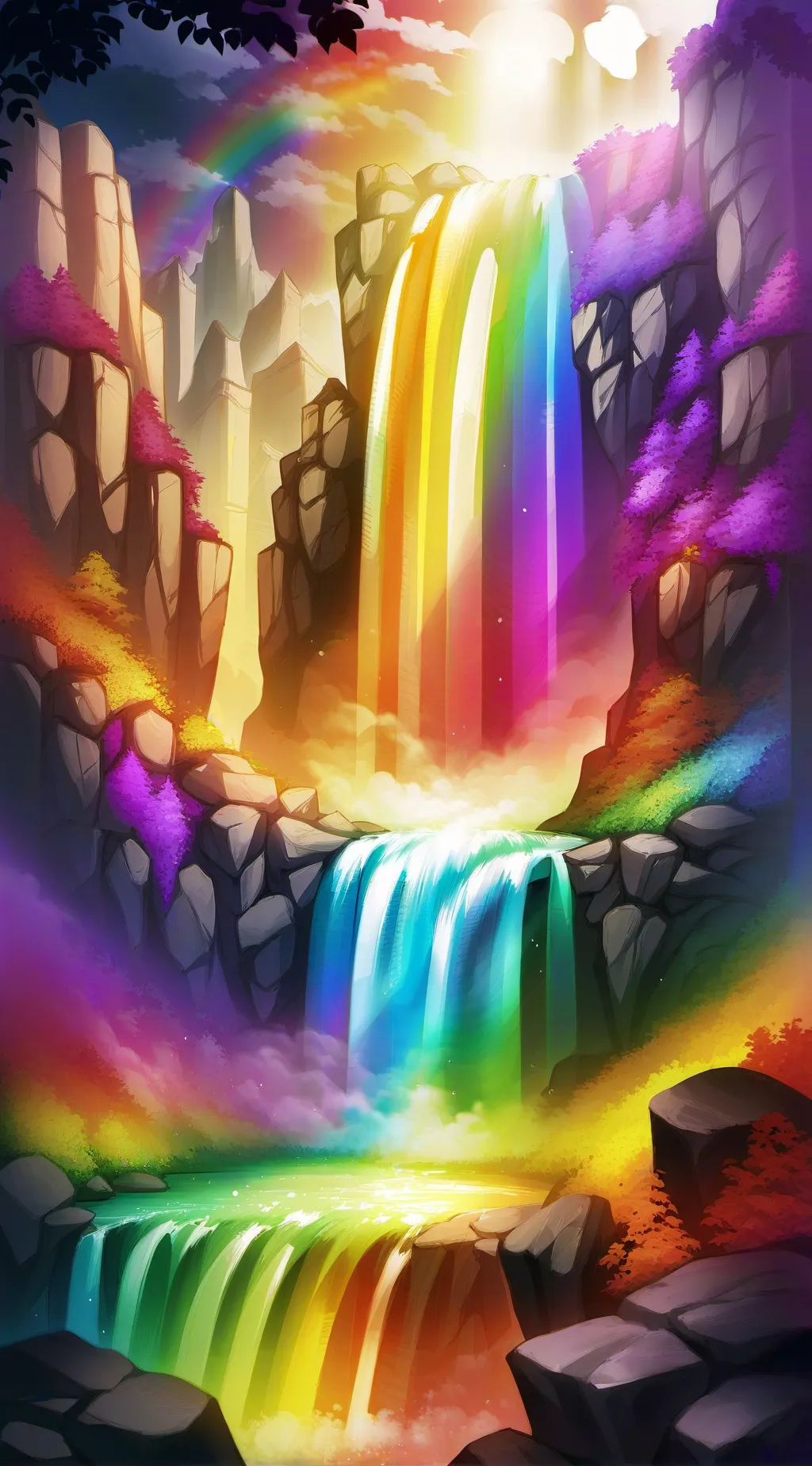 ai character: 🌈Smiling Critters🌈 background