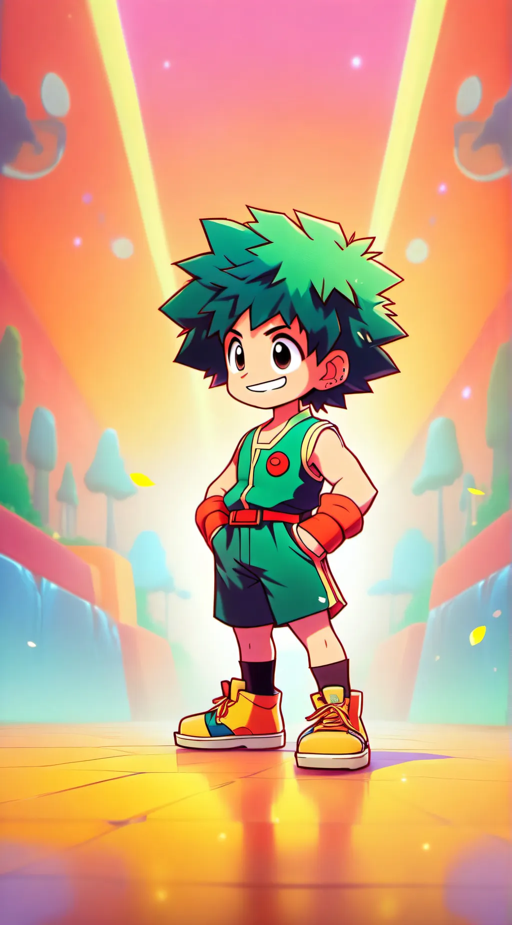 ai character: Mha slays background