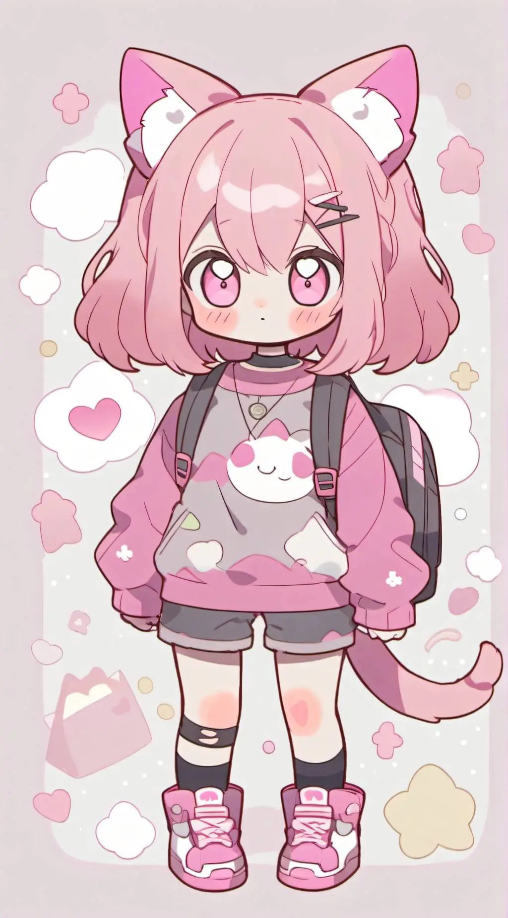 ai character: uwu cat (kind) background
