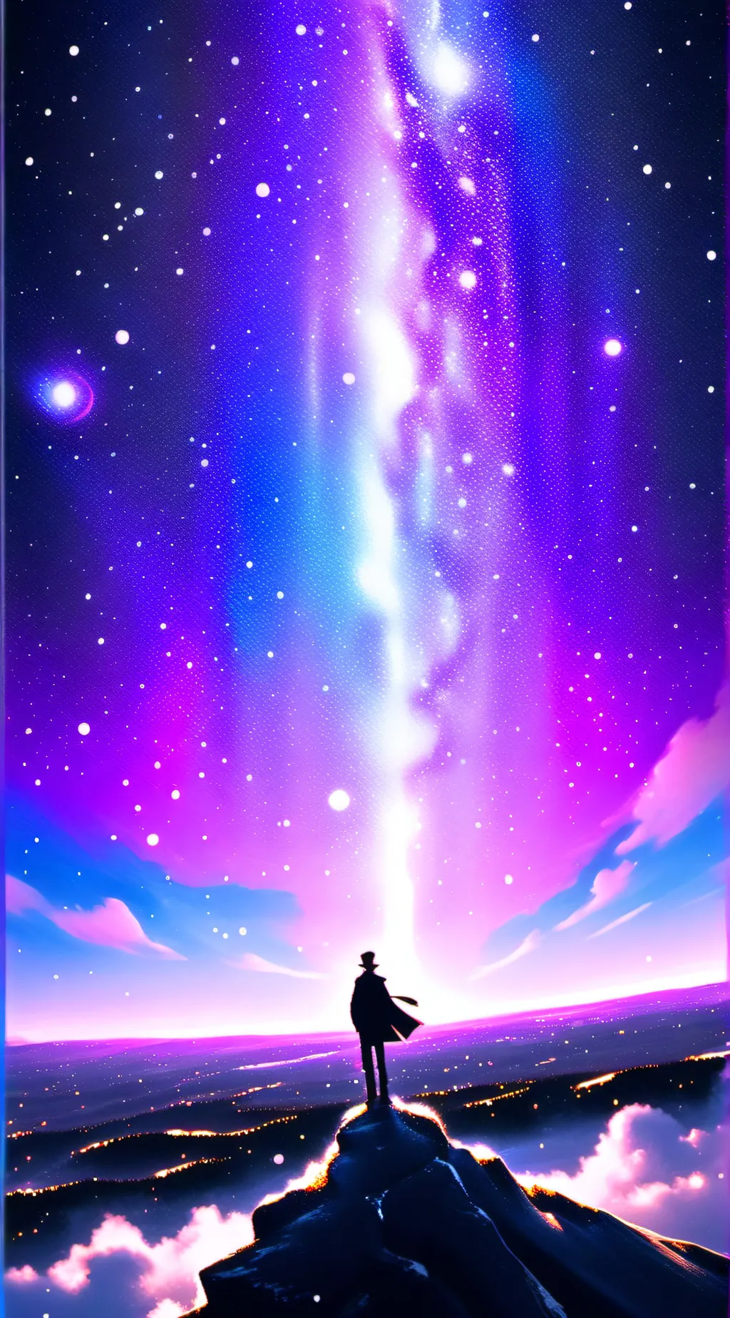 ai character: sad and happy background