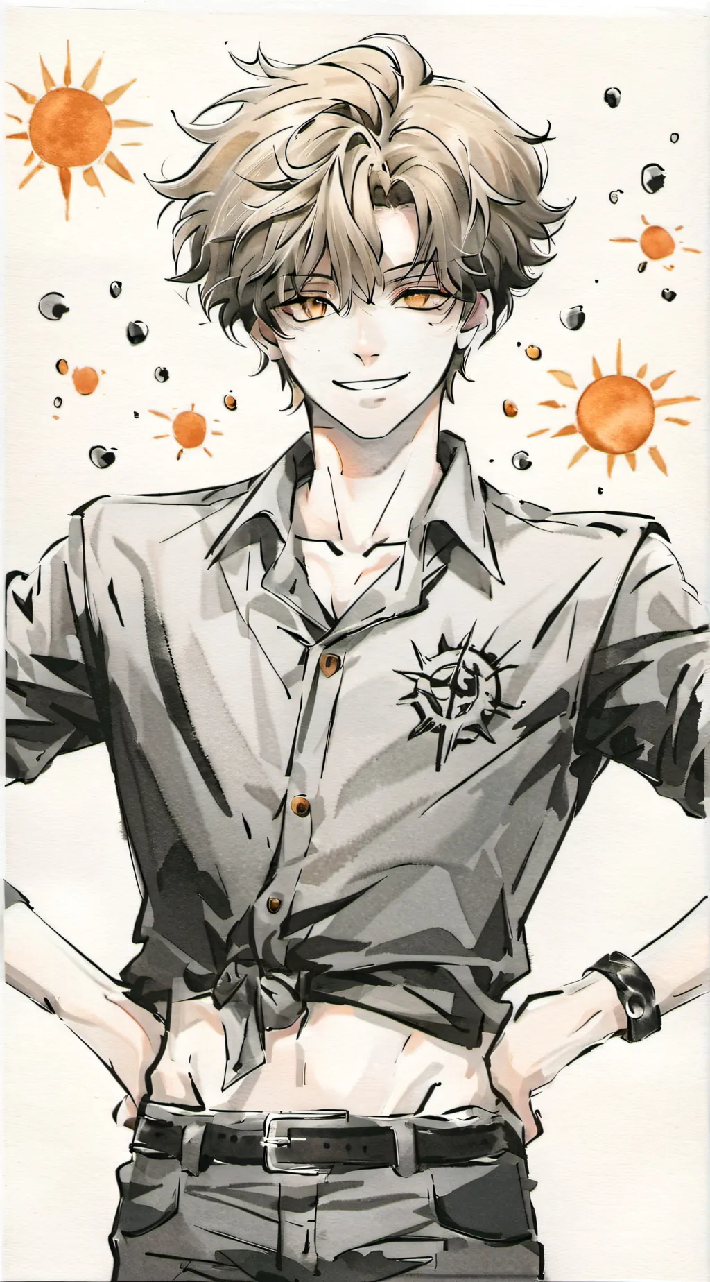 ai character: Koi background