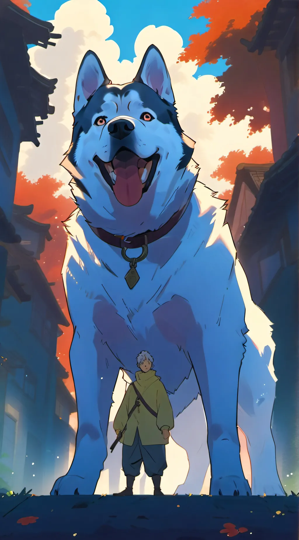 ai character: Max your giant dog background