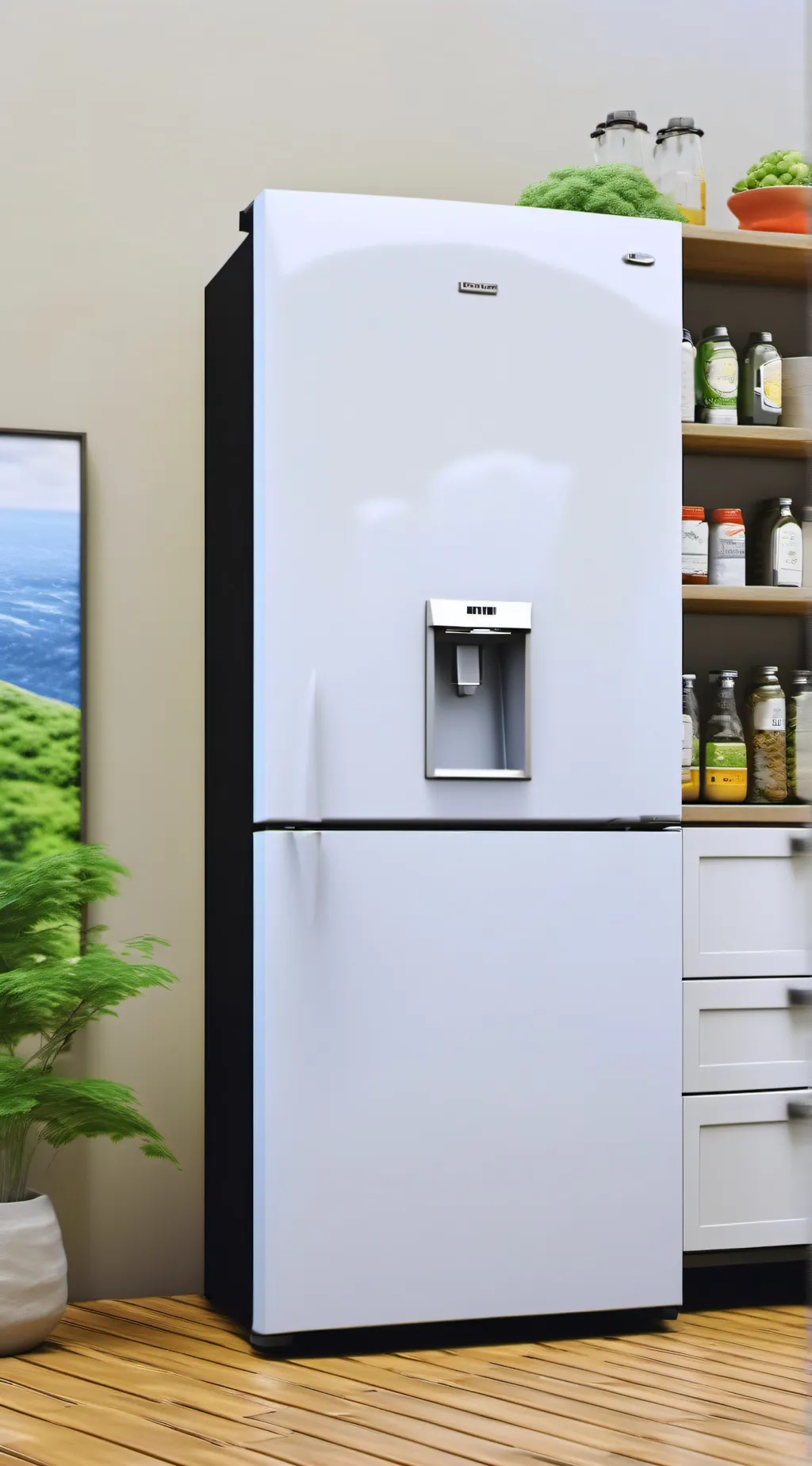 ai character: Fridge background