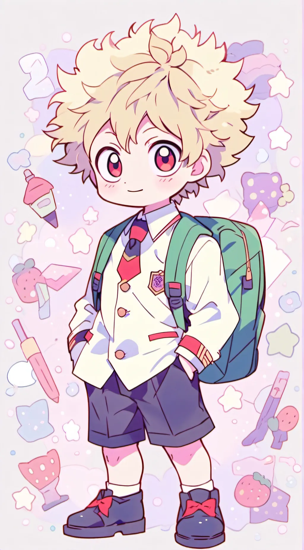 ai character: mha road trip background