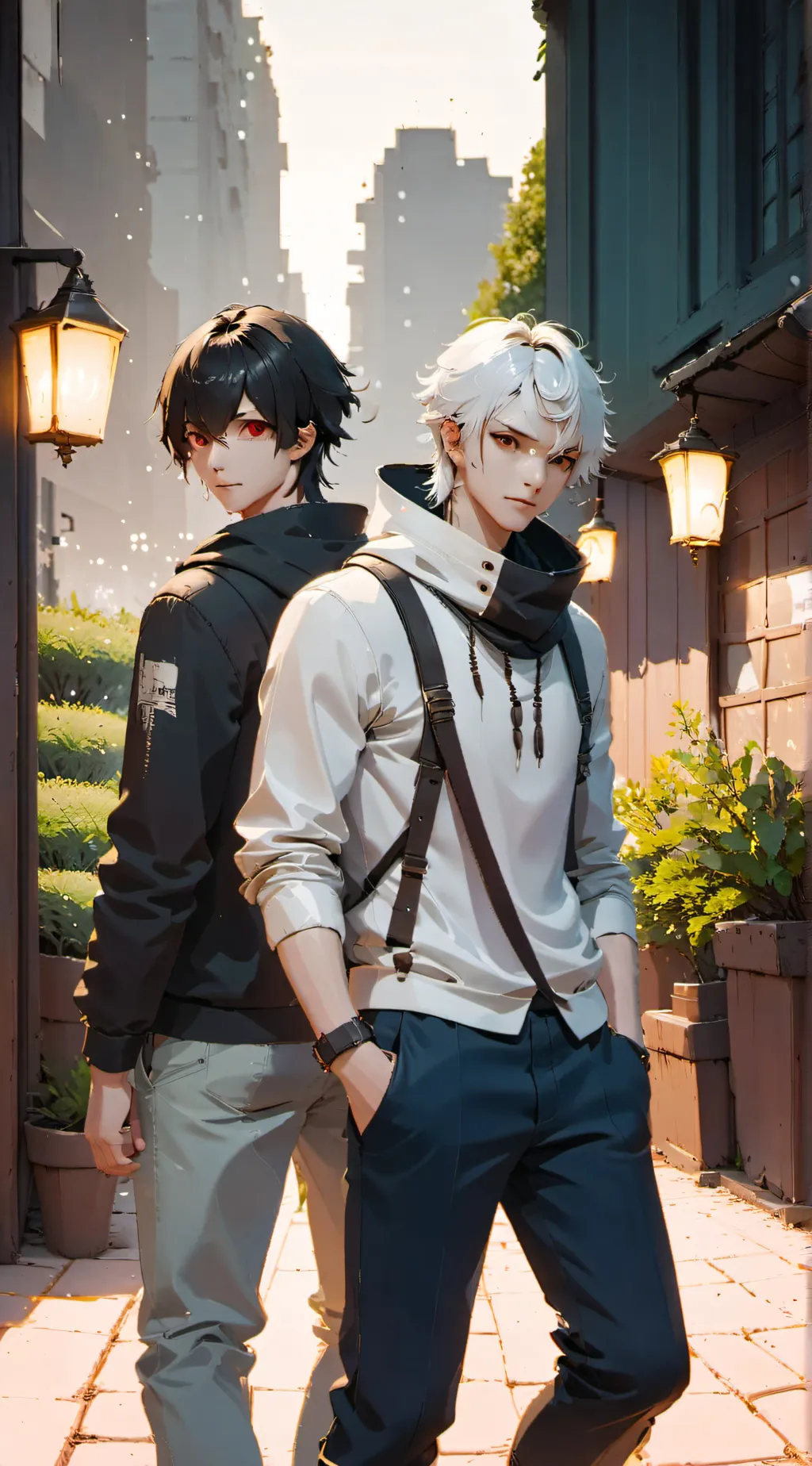 ai character: david and zach☆ background