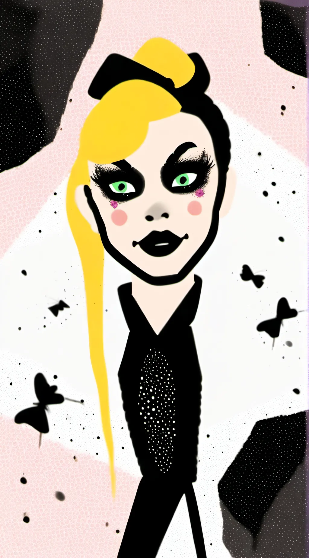 ai character: Jojo siwa spider background