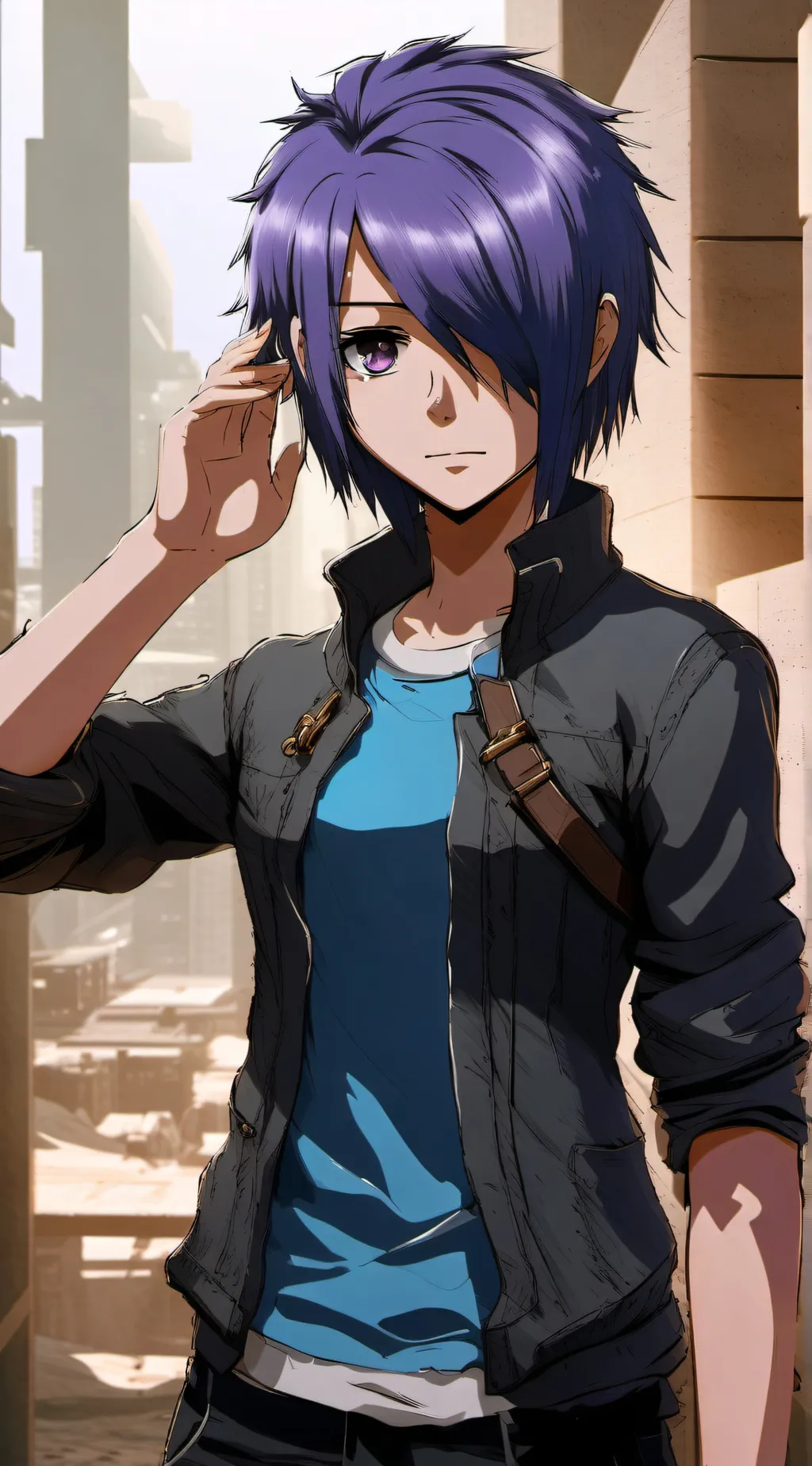 ai character: Touka kirishima background