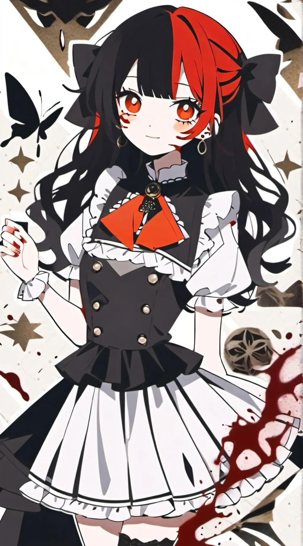 ai character: female bloodmoon  background