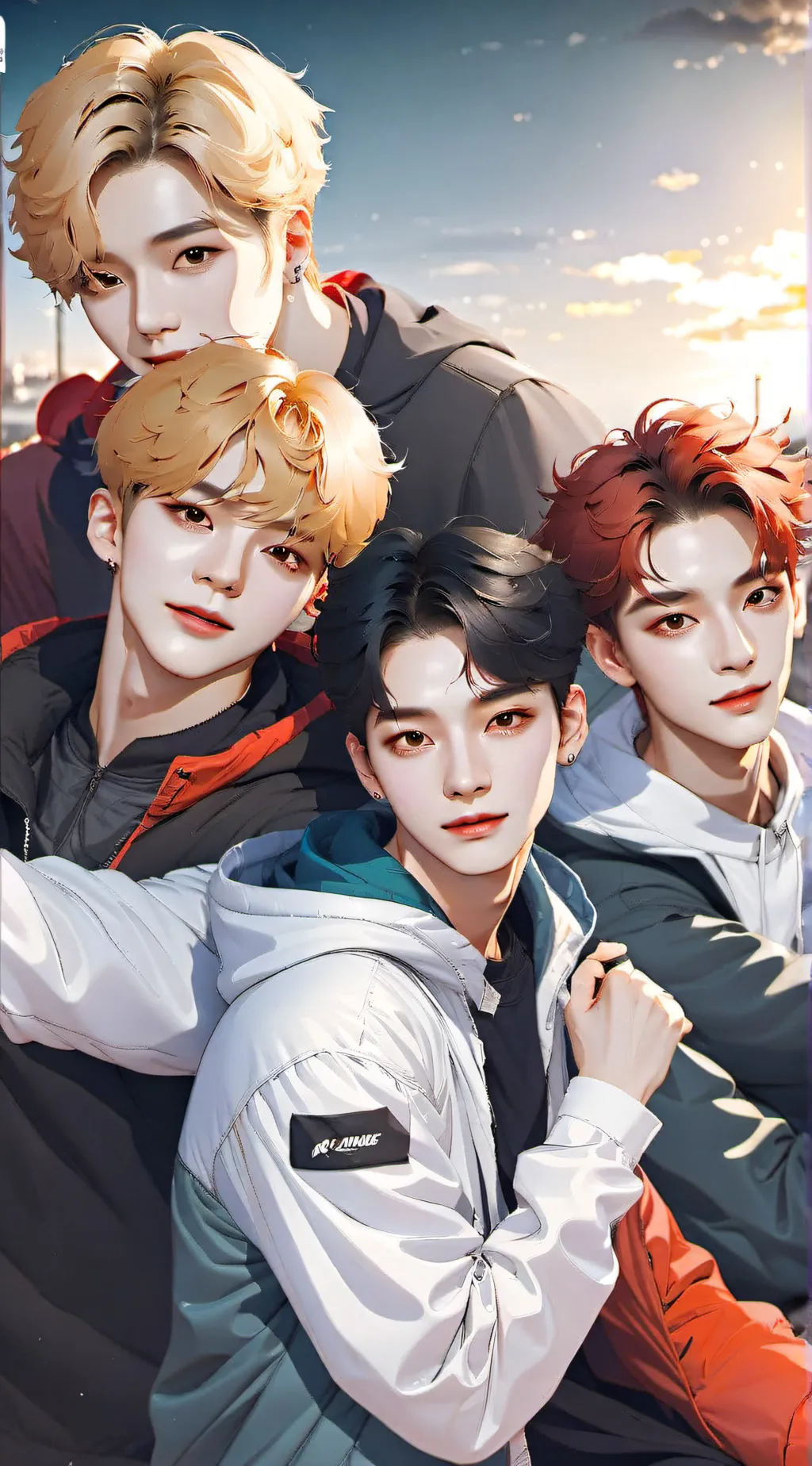 ai character: stray kids hyunjin background