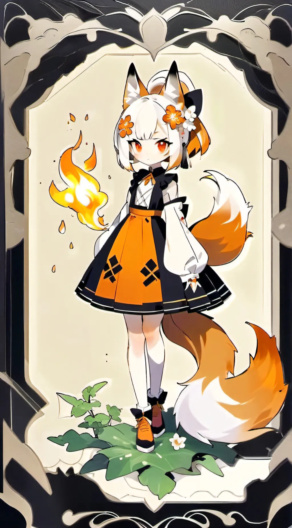 ai character: Fennekin background