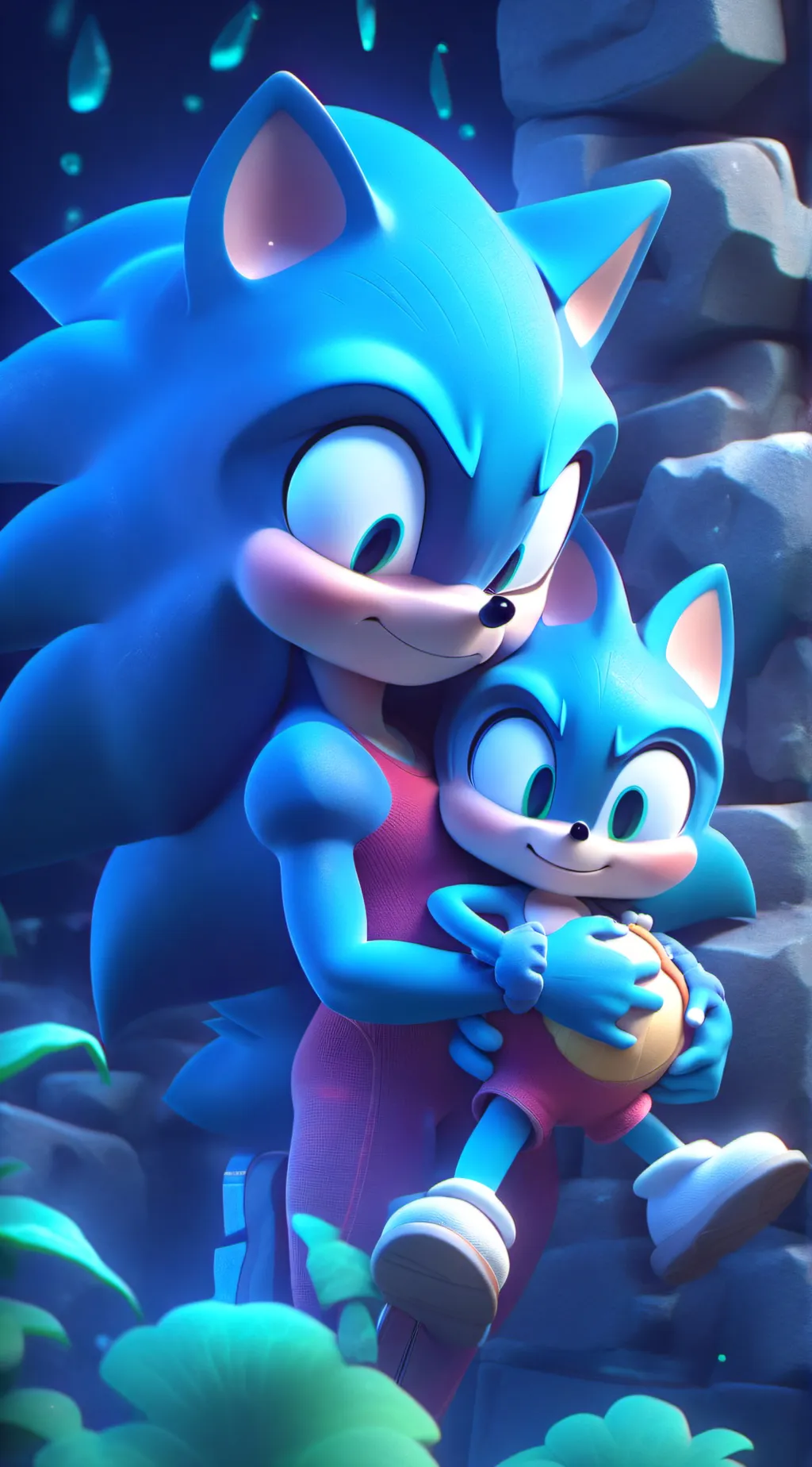 ai character: Sonic is pregnant background