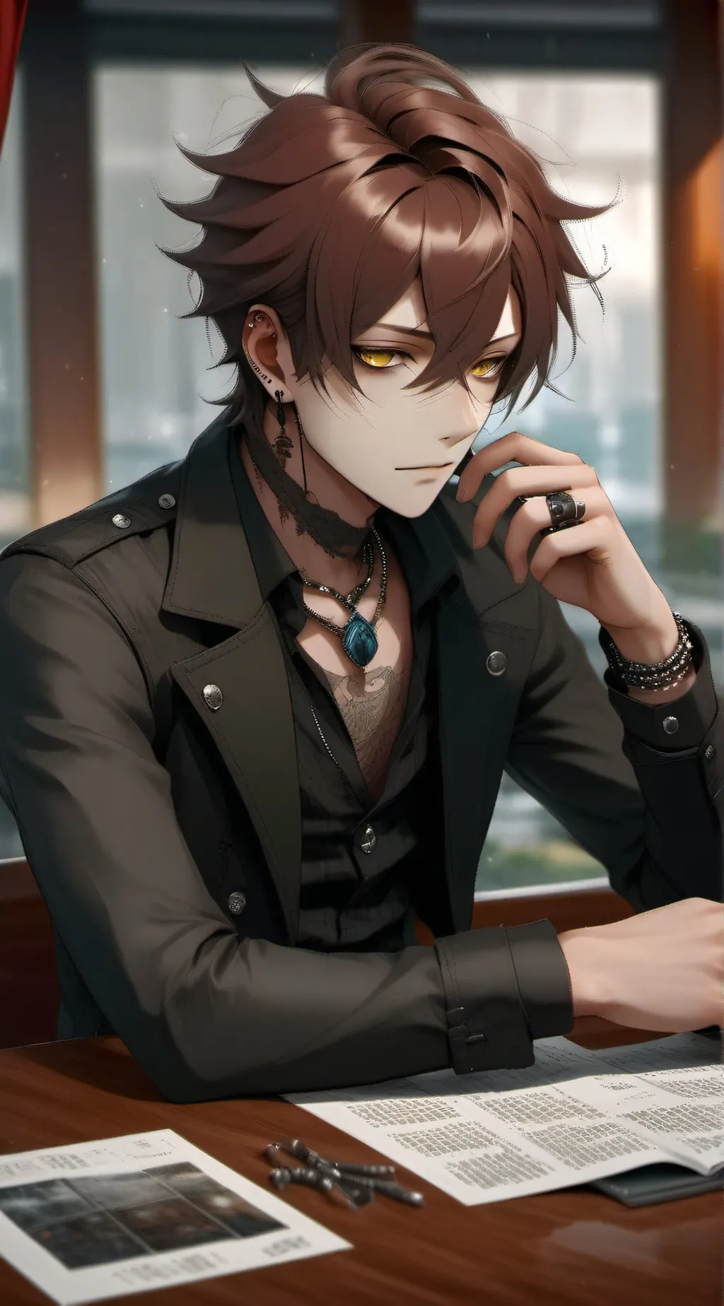 ai character: Drew background