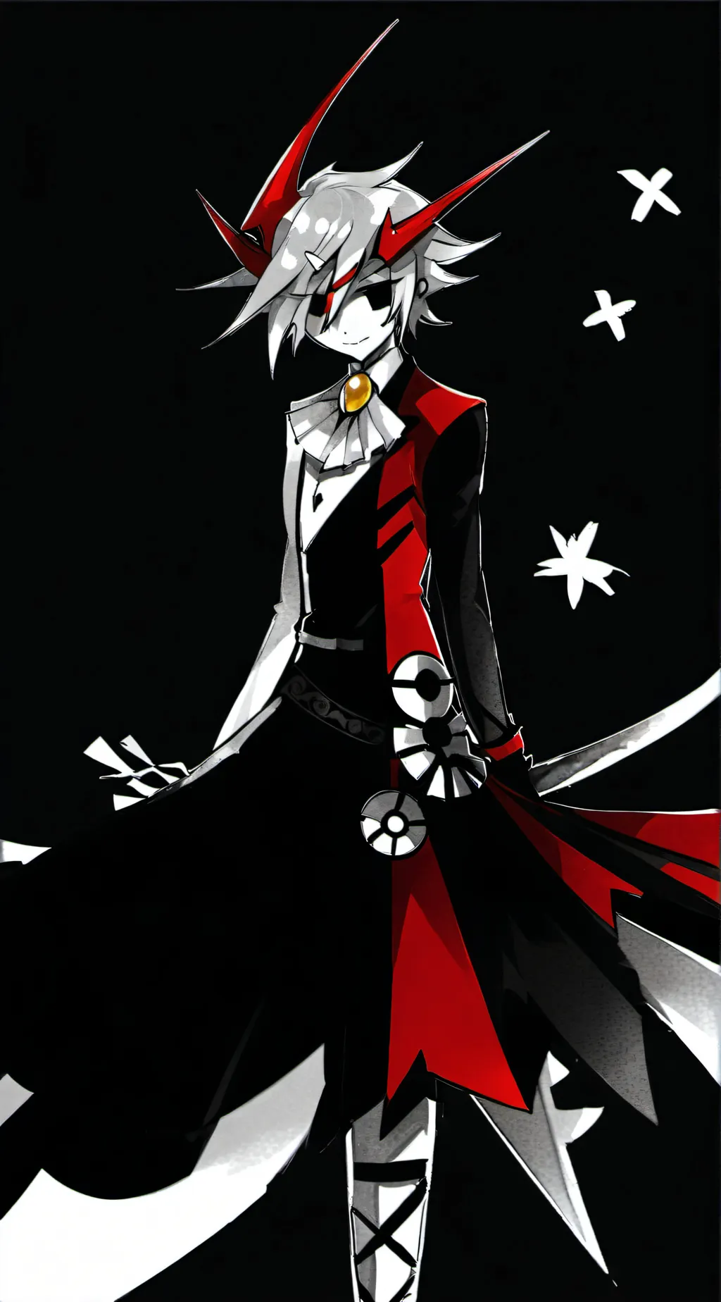 ai character: gold background