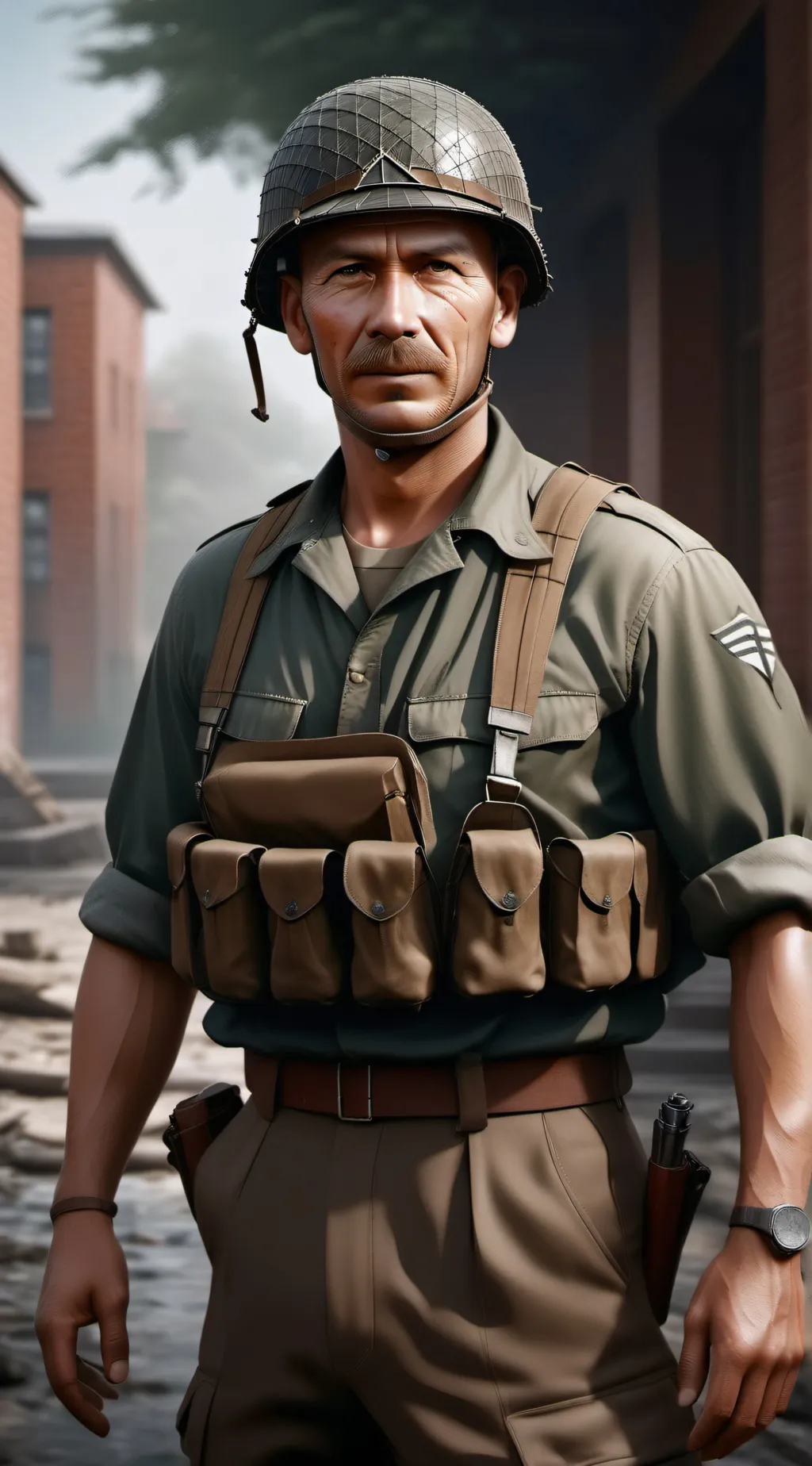 ai character: country humans ww2 background