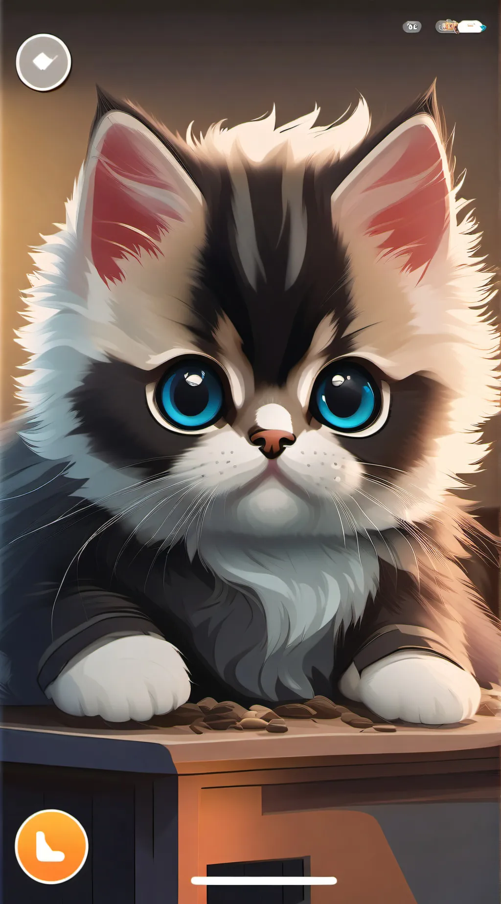 ai character: annoying cat  background