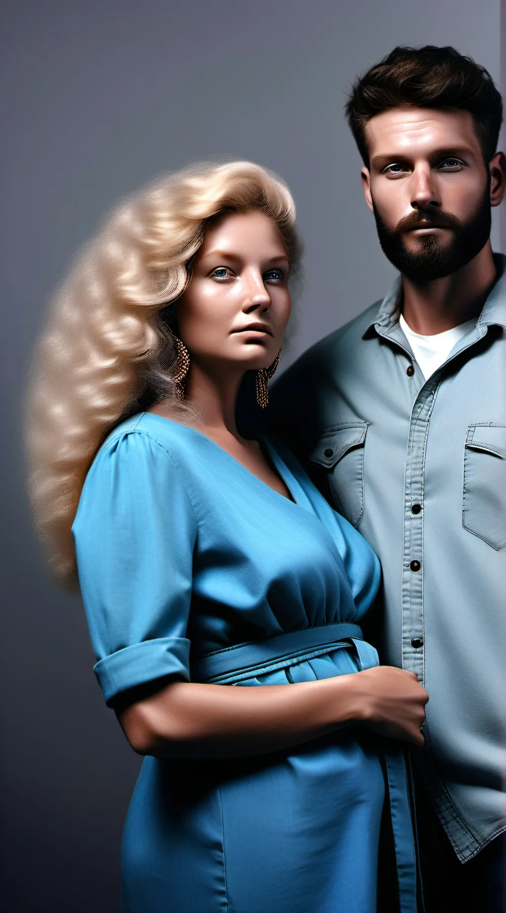 ai character:  gray background