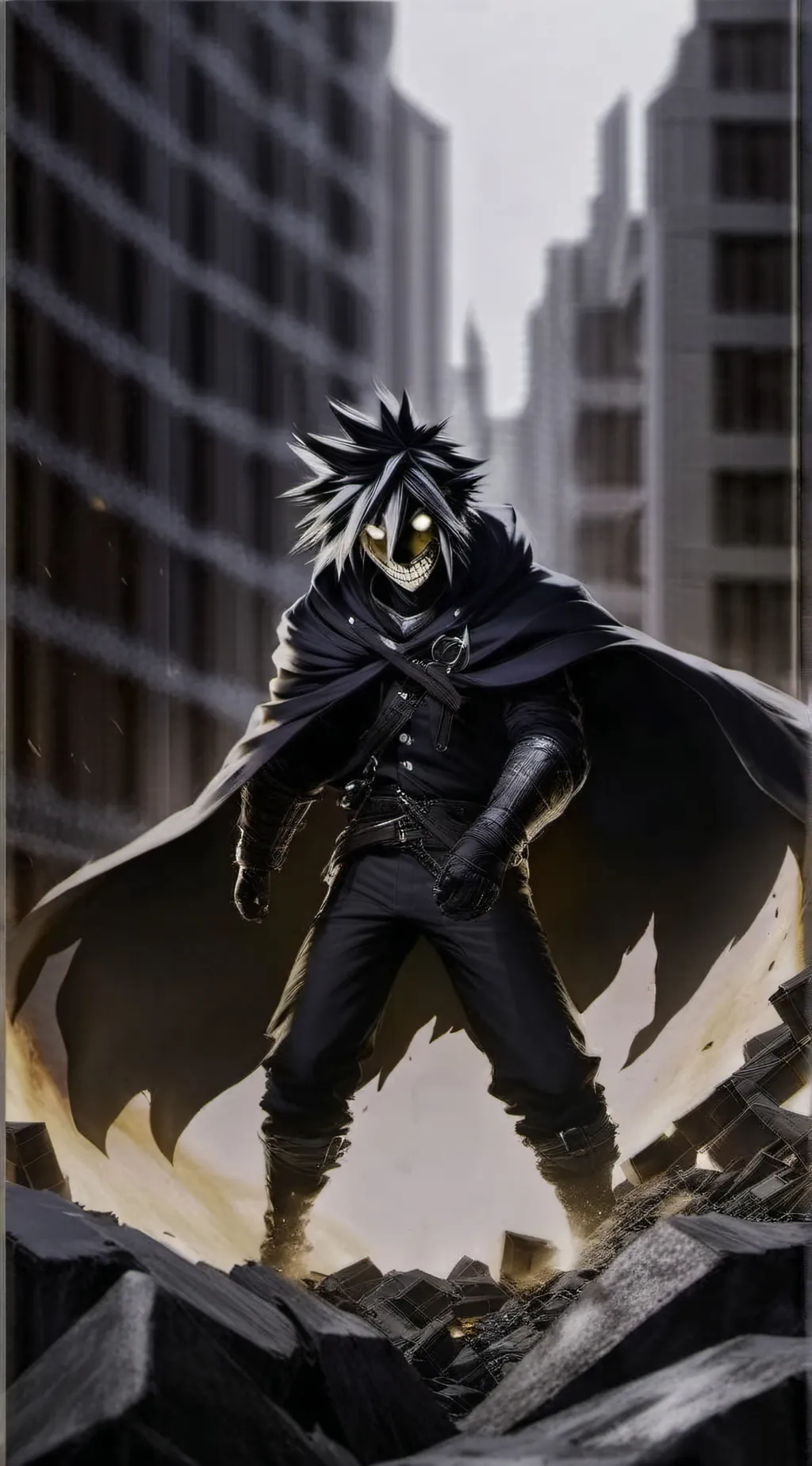 ai character: the hoods face background