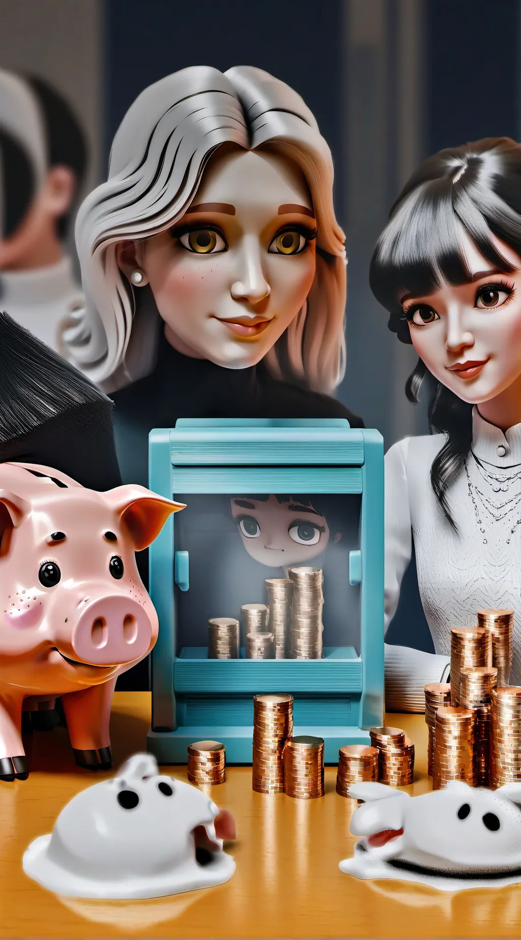 ai character: saving money! mha background