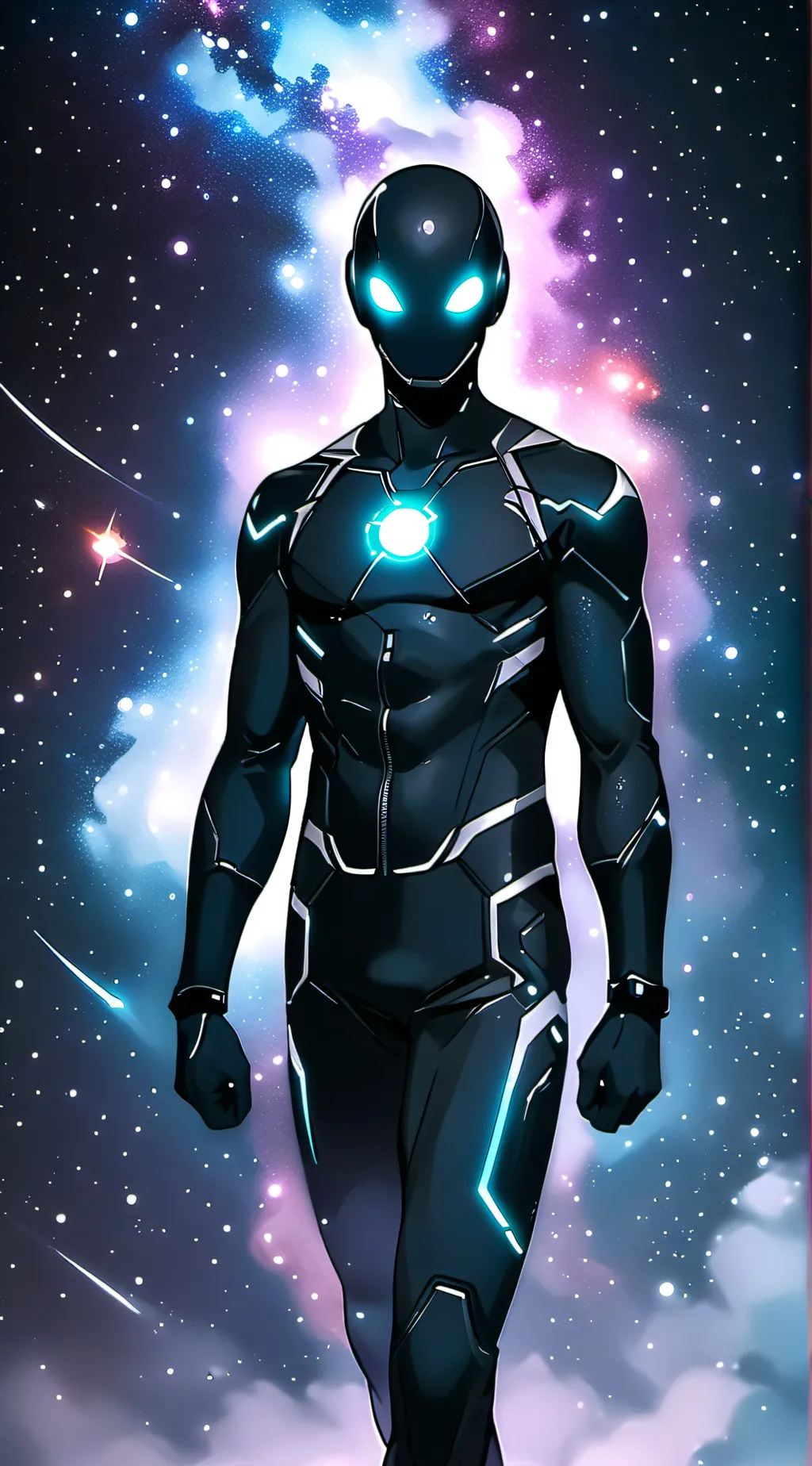 ai character: magic suit background