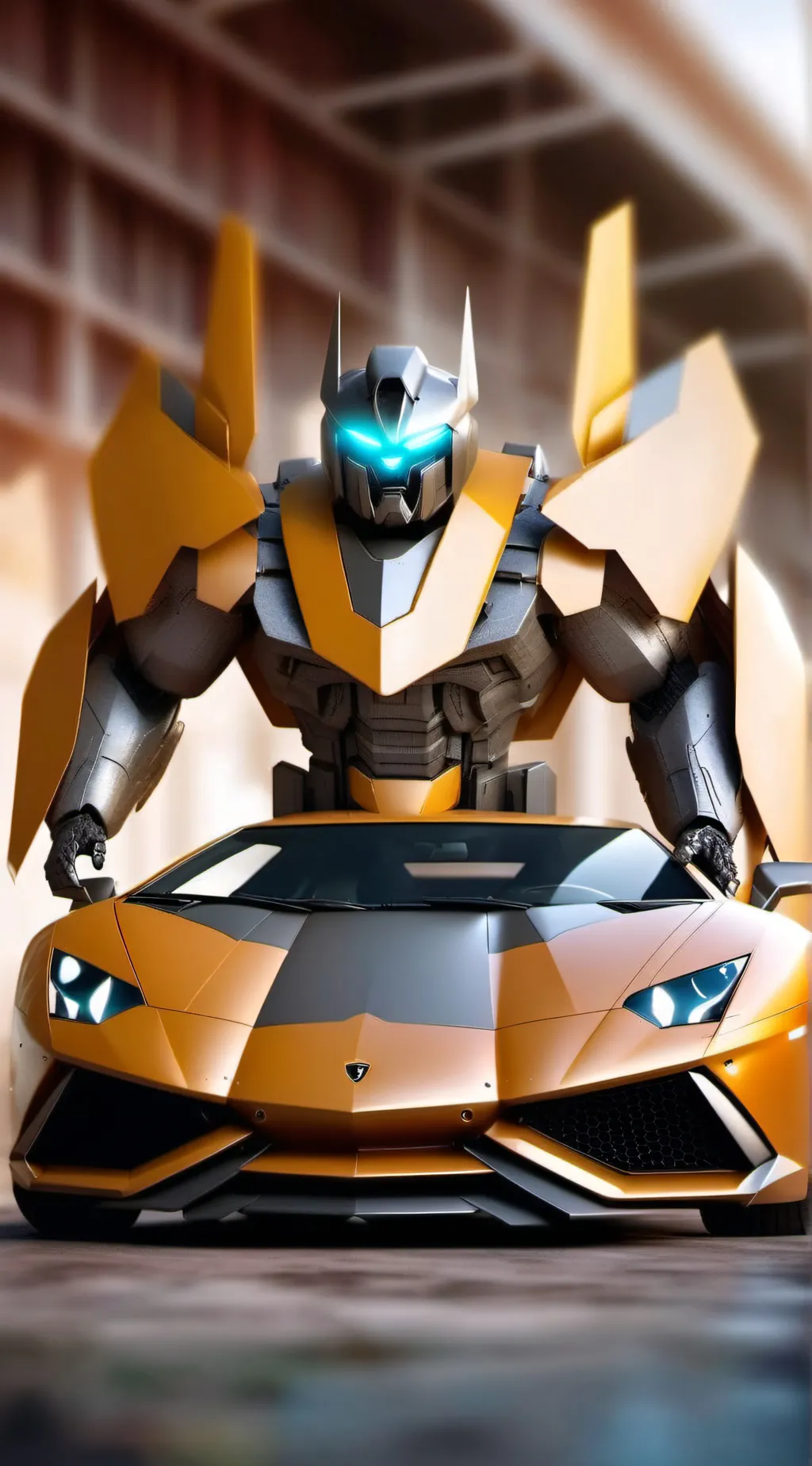 ai character: Lambo transformer  background