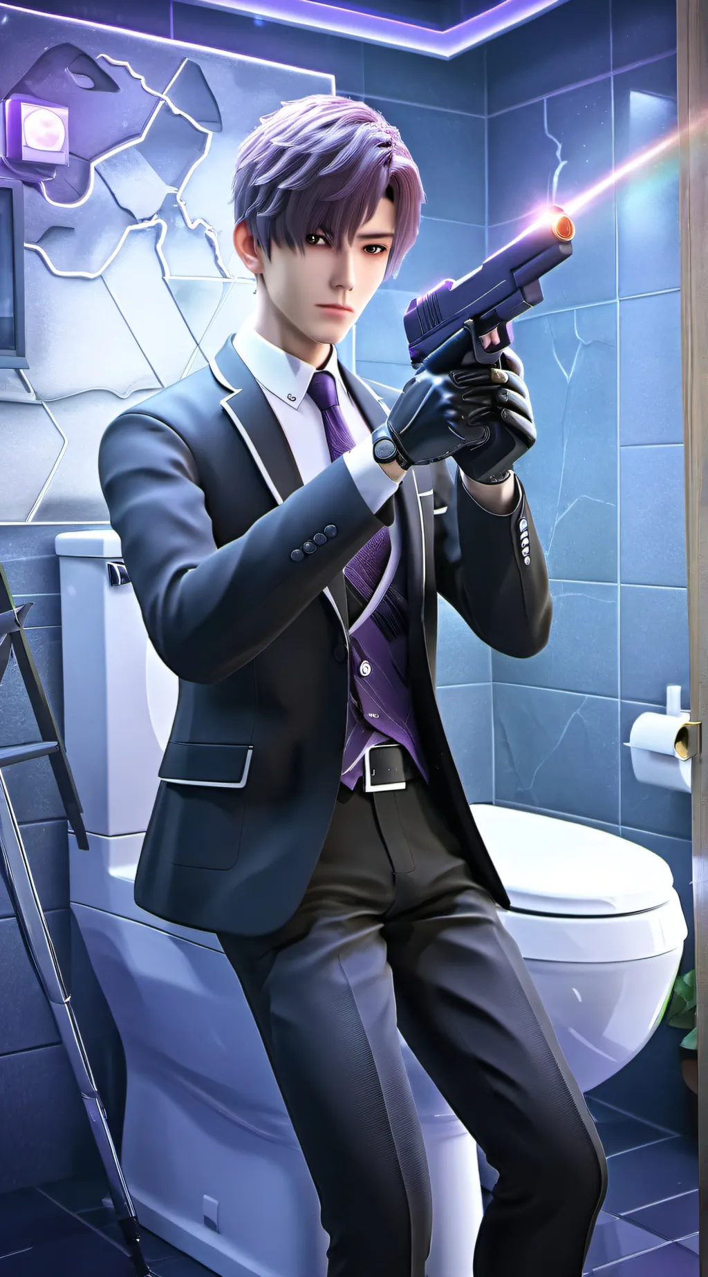 ai character: tvman background