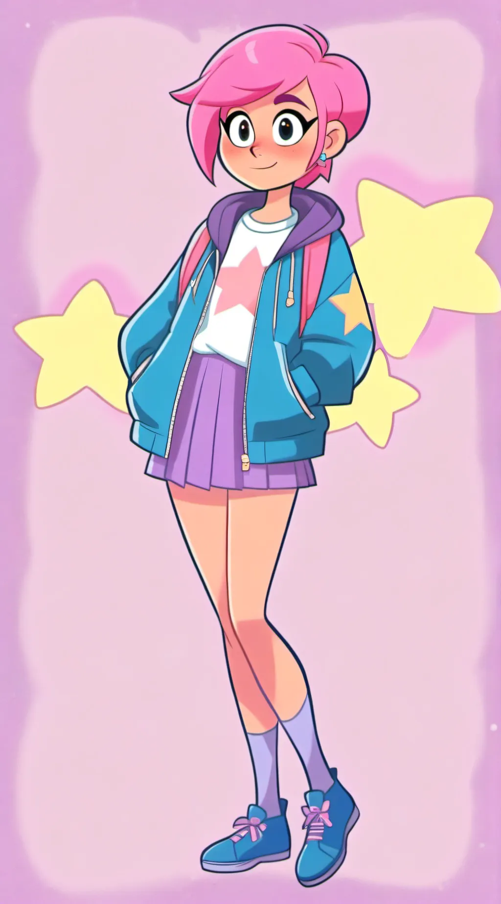 ai character: Girl  background