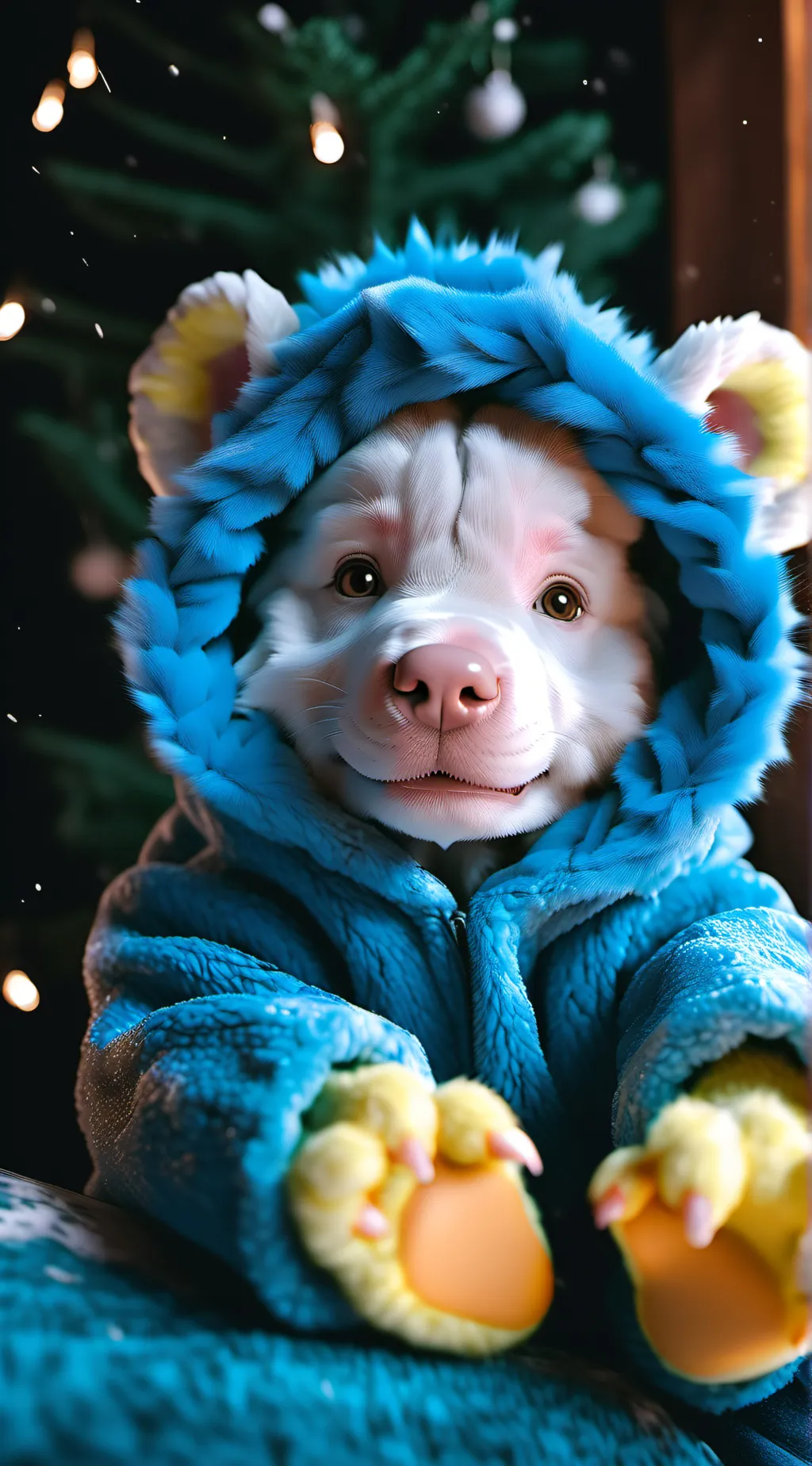 ai character: Huggy wuggy  background