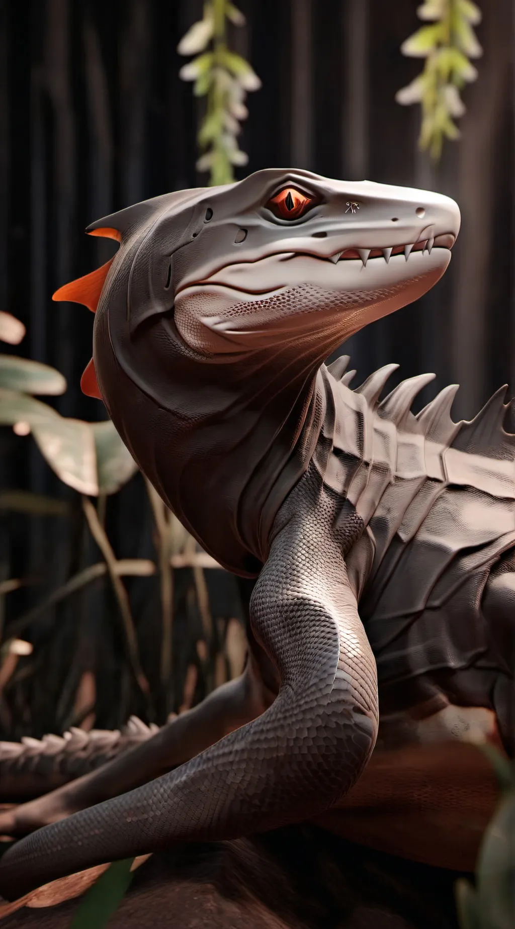 ai character: Lizard shark background