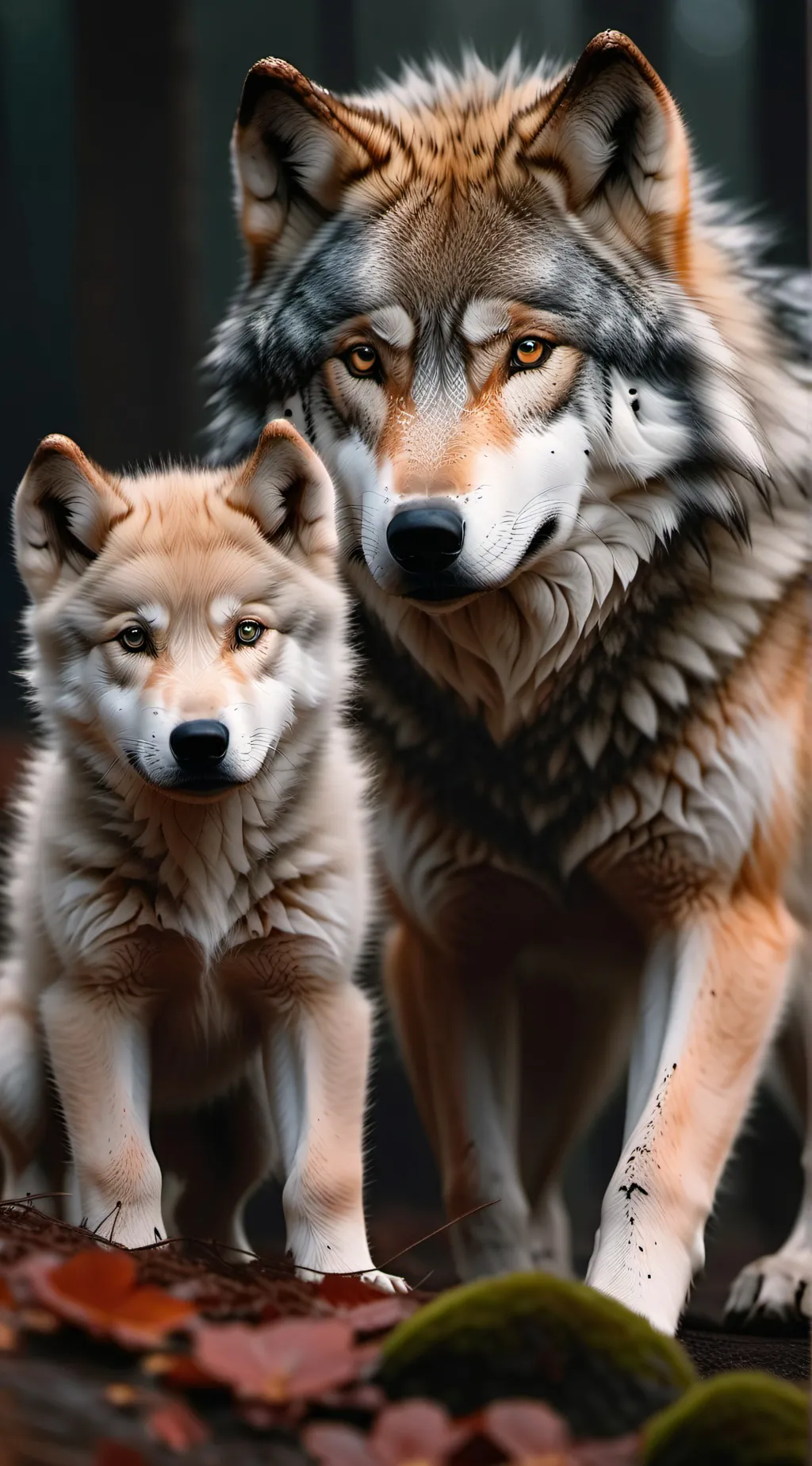 ai character: WOLFIE 🐺 background