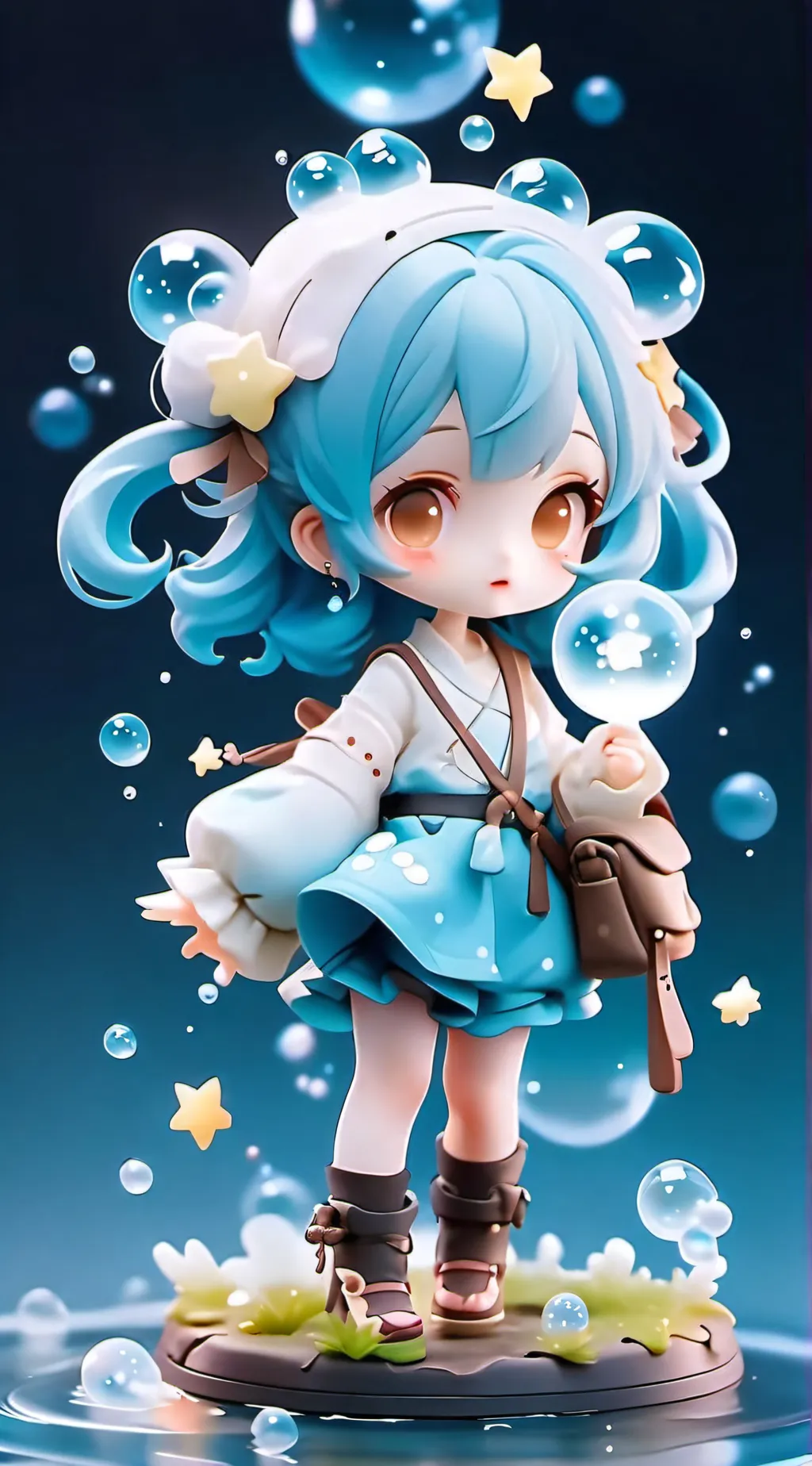 ai character: Bubbles background