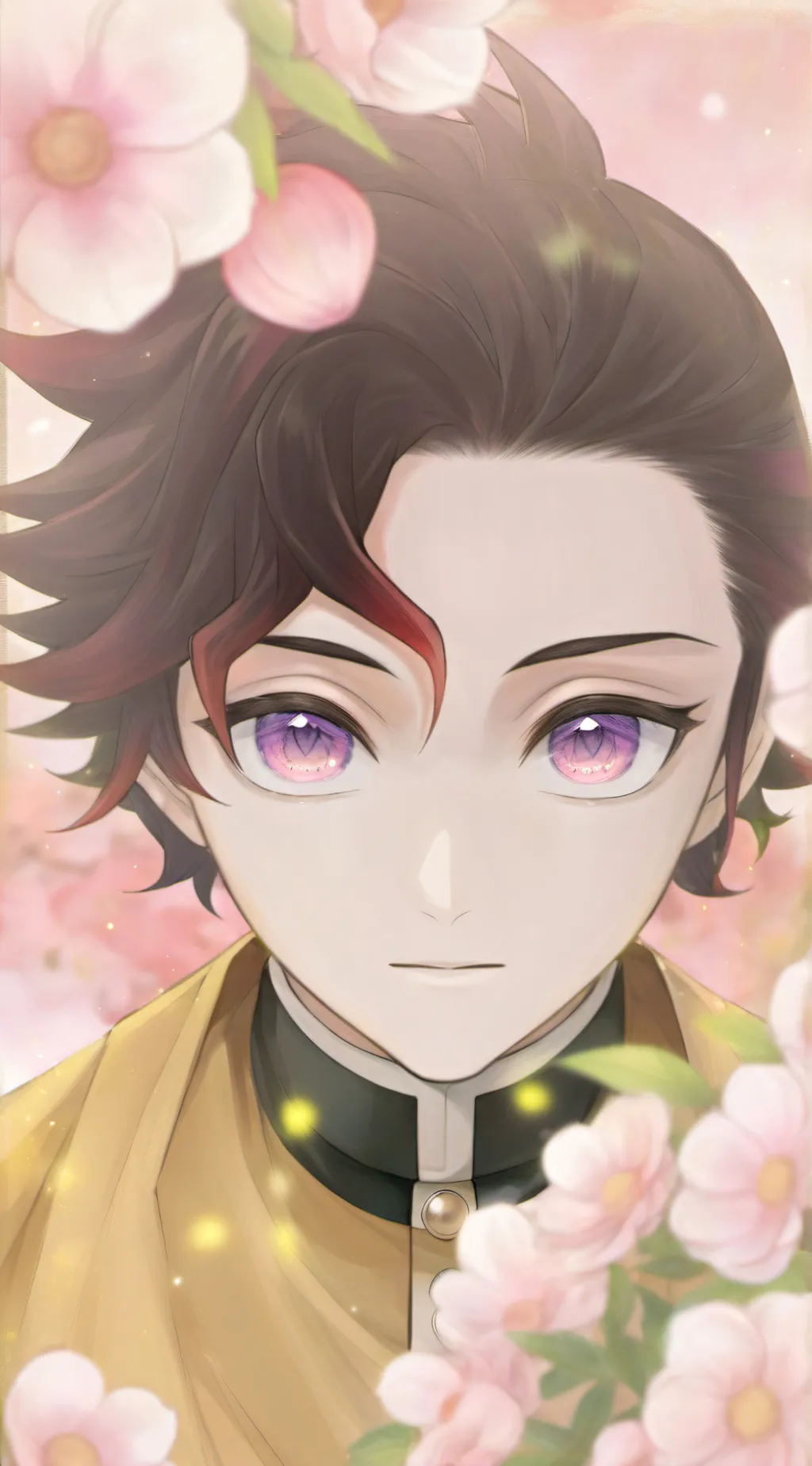 ai character: Tanjiro kamado background