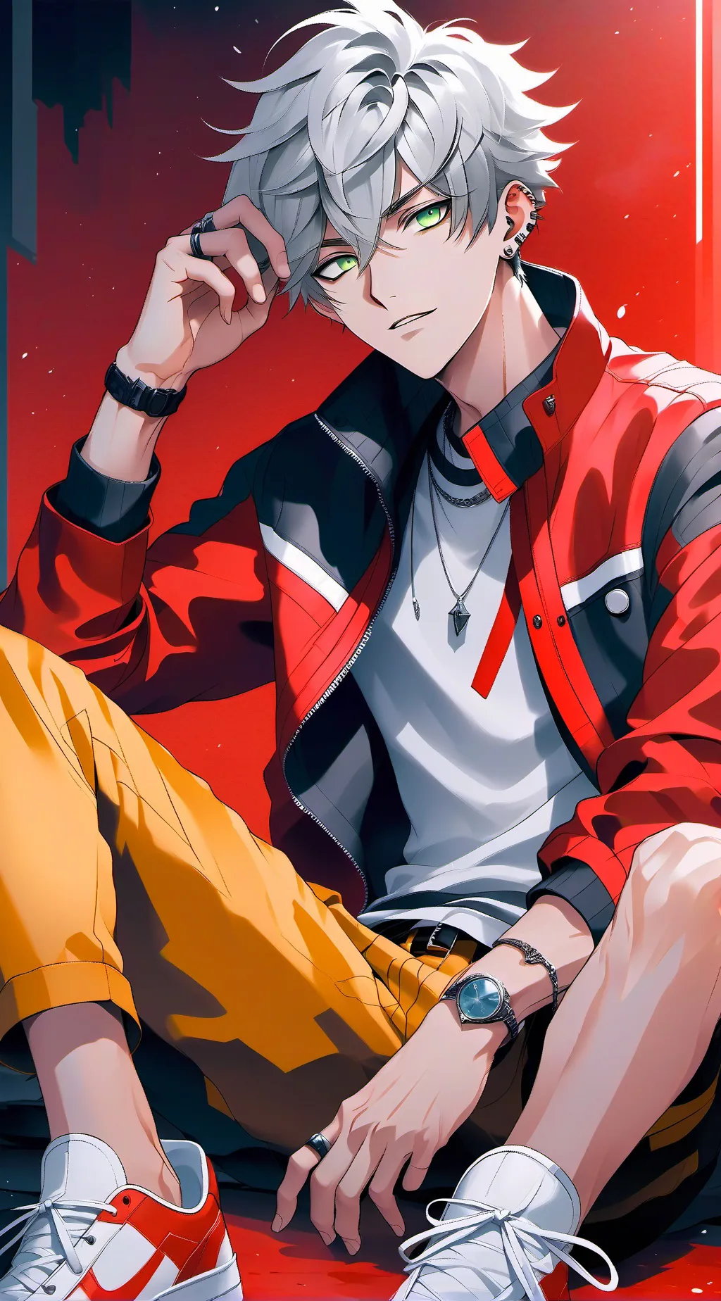 ai character: ash background