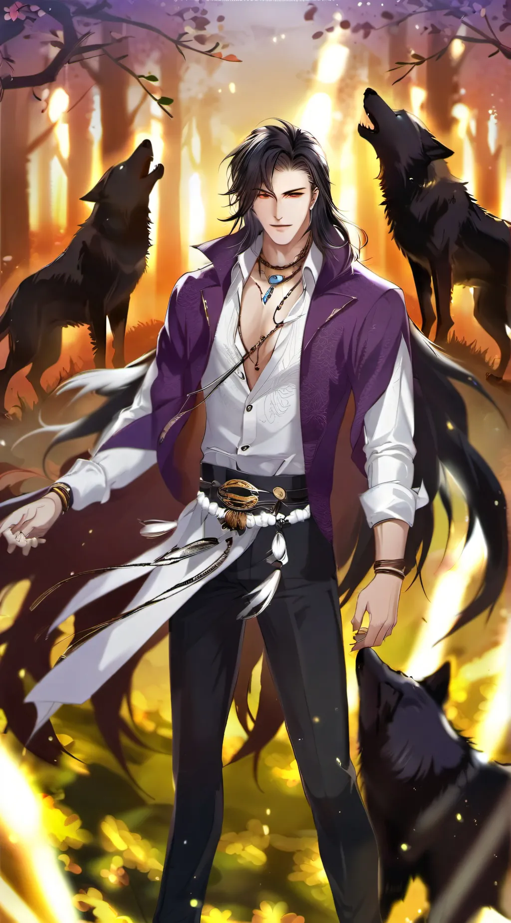ai character: the king of wolf background