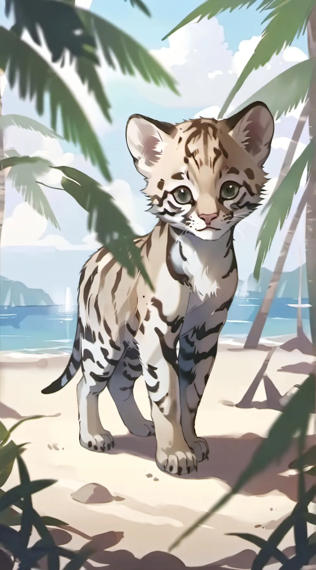 ai character: Island background