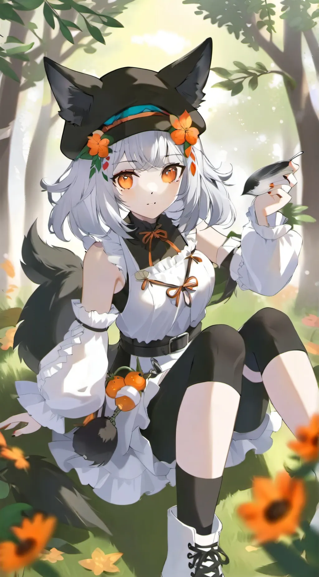 ai character: pumkin🎃🧡🏵️🌹🥀 background