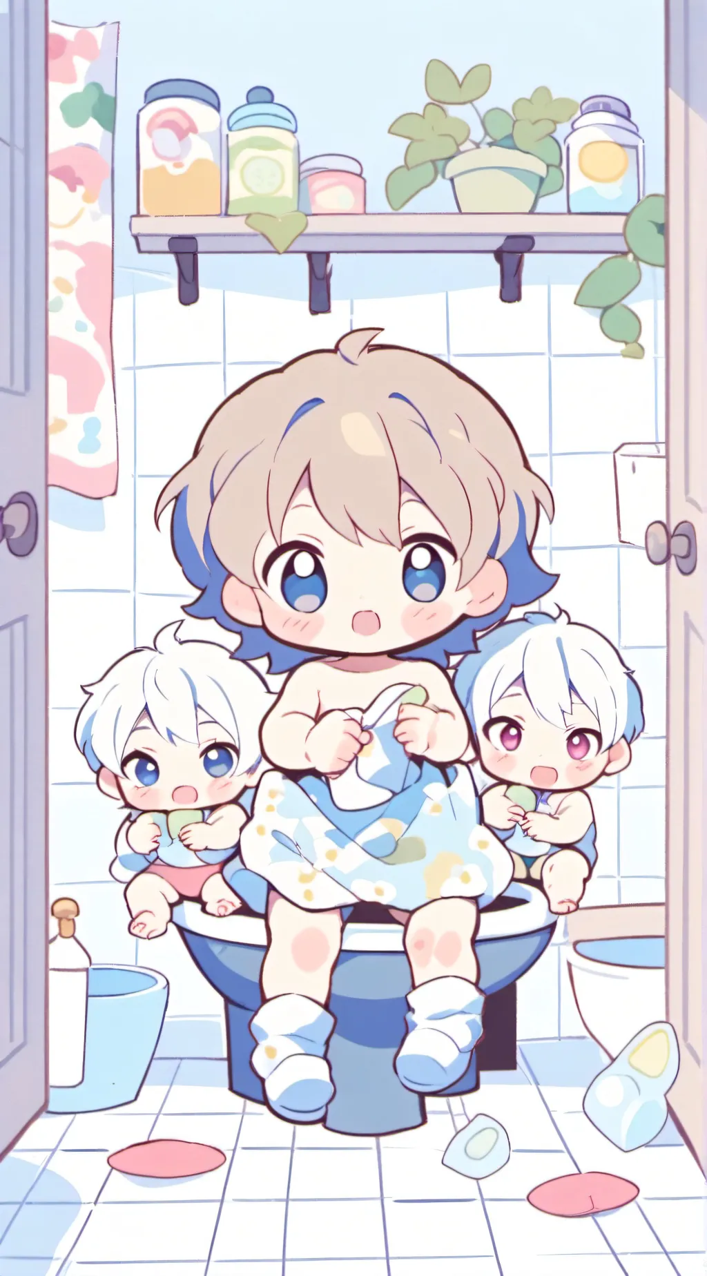 ai character: Poop babies background