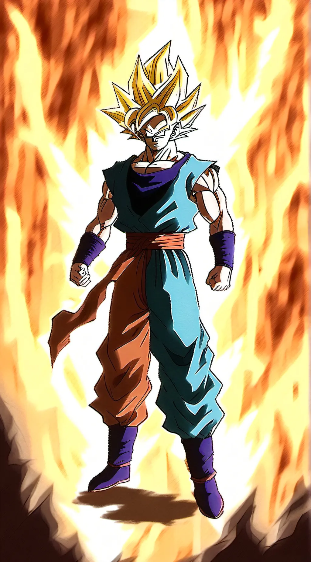 ai character: Goku remake background