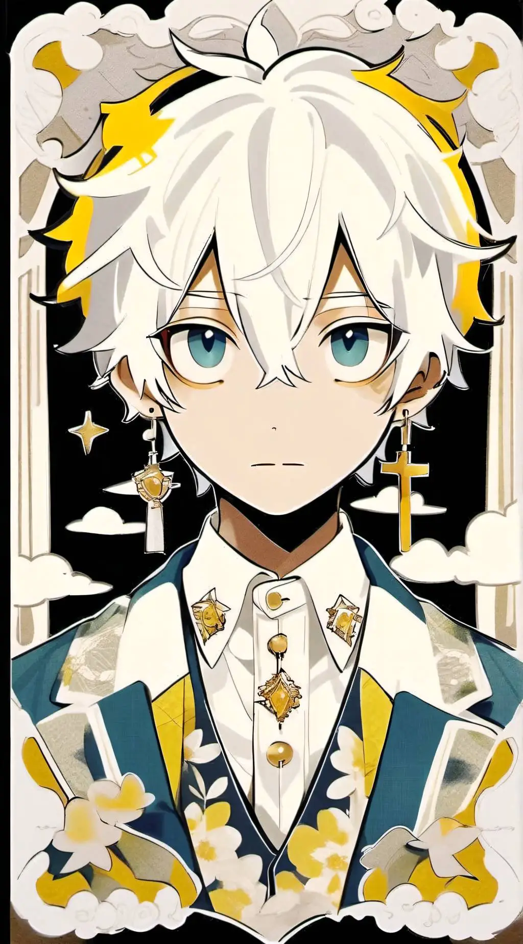 ai character: snow background