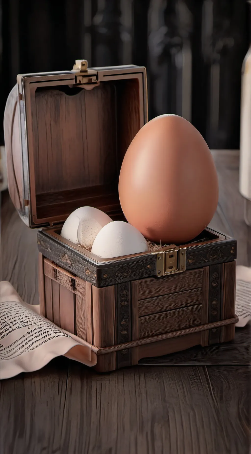 ai character: egg background