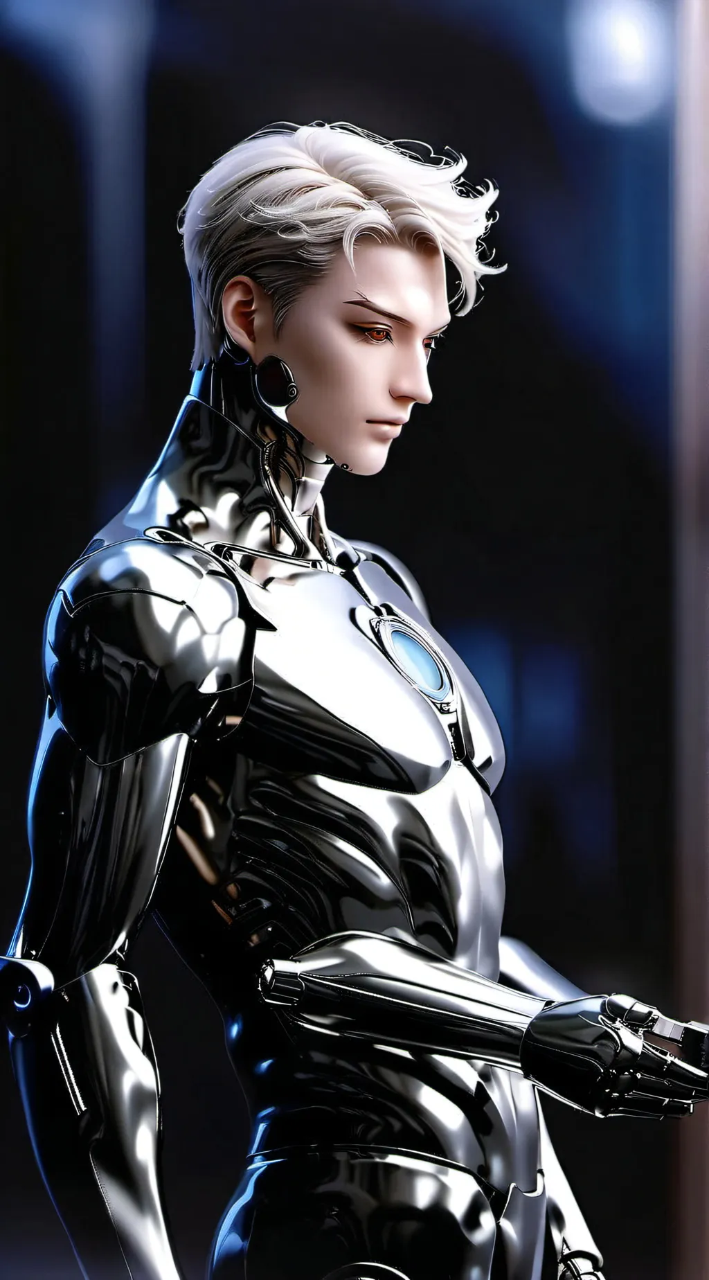 ai character: cyborg background